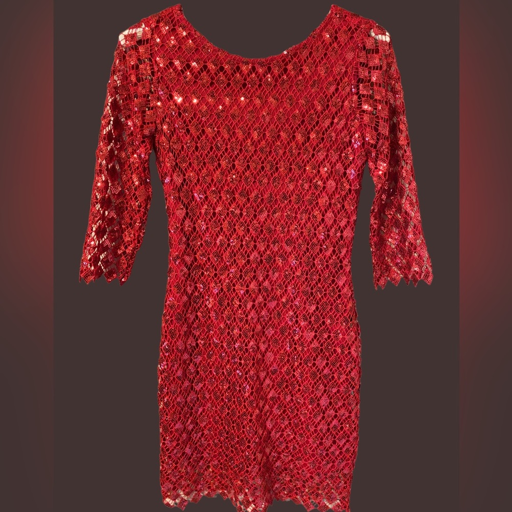 Chelsea & Violet Sequin MIDI Dress | Small